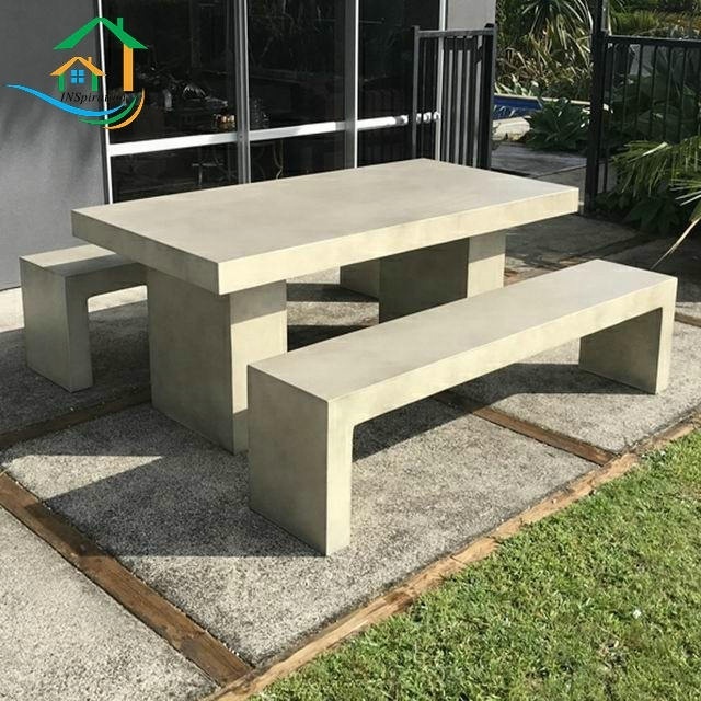 Public sites concrete patio bench