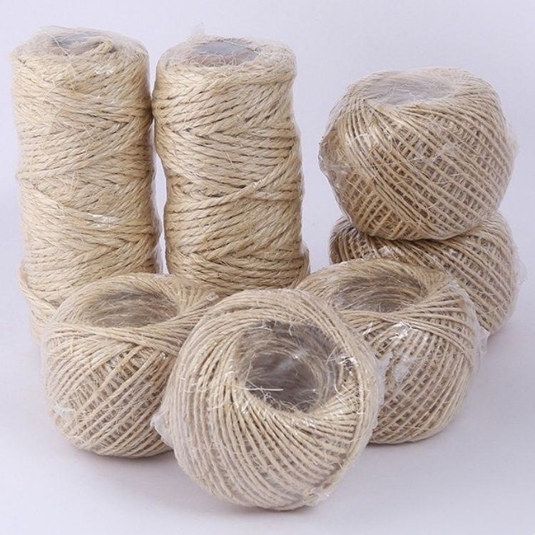 Small pcs Hand crocheting twisted  jute yarn with high quality