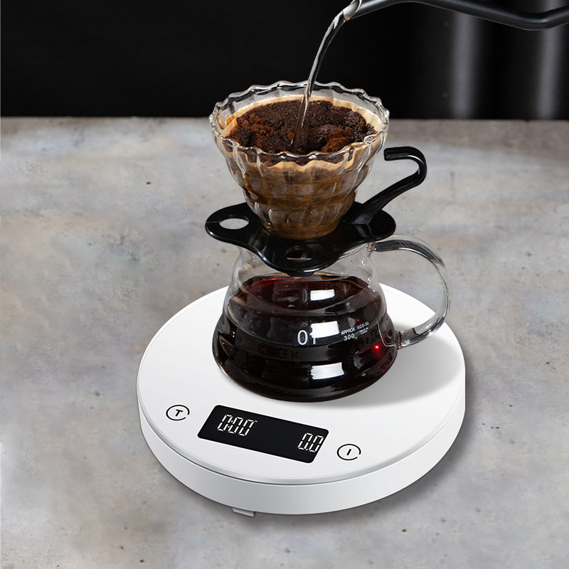 Ultra Thin Automatic Timer Lcd Display Ultrathin 2000G Coffee Scale With Auto Timer