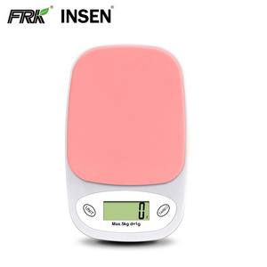 Colorful Electronic Digital Food Weighing Scales Kitchen Scale with 3kg 5kg Digital Display Weight Measuring CE ROHS