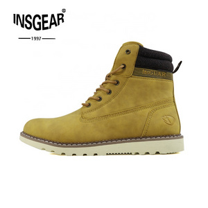 Insgear Hard-wearing  Rubber Casual Ankle Boots Working Shoes For Men