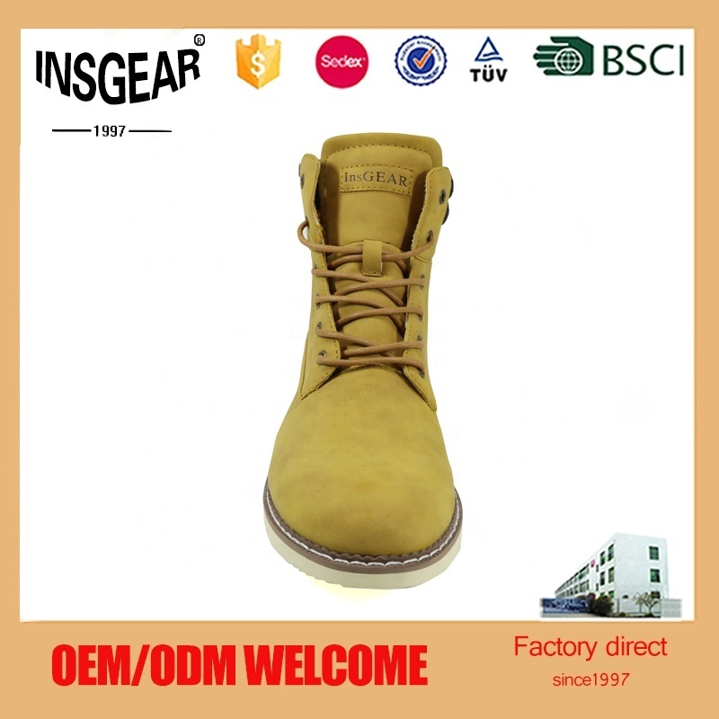 Insgear Hard-wearing  Rubber Casual Ankle Boots Working Shoes For Men