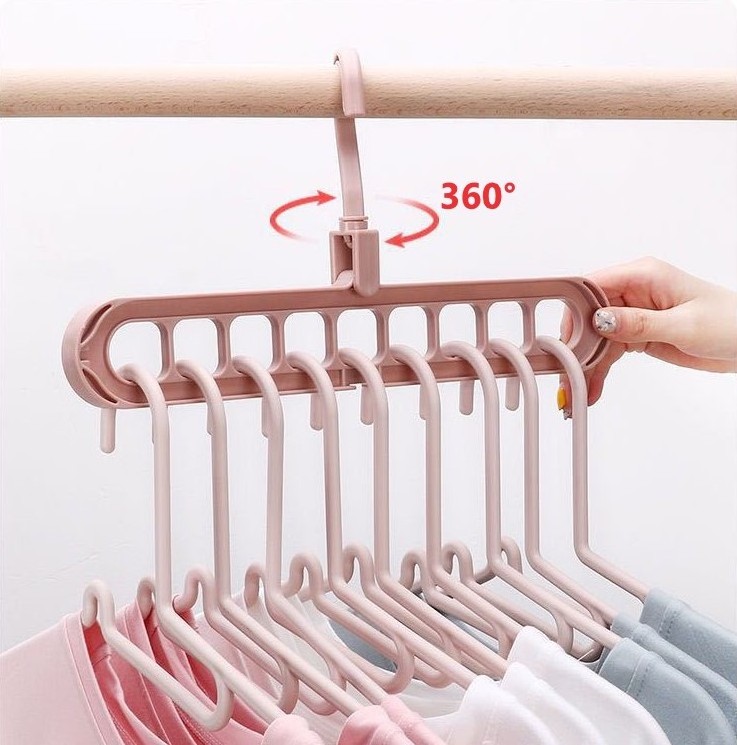 Closet Organizers and Storage College Dorm Room Magic Space Saving Clothes Pack of 6 with 9 Holes Hangers