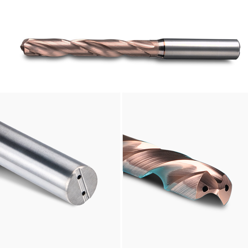 3XD solid carbide Step Drills jobber length carbide drill tools D4-D12mm  Inner Coolant Drill Bit for stainless steel