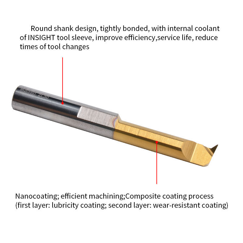 INSIGHT solid carbide micro bore cutters tungsten small profile tools for turning lathe CNC inner hole groove cutters