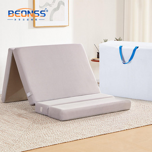 Foshan 4 Inch Folding Mattress Foam Topper Floor Cot Mattress Bed Thin Pad with Removable Washable Cover