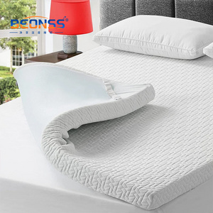 Custom High Density Soft 2 Inch Memory Foam Bed Mattress Topper Foam Bed Toppers With Removable Cover