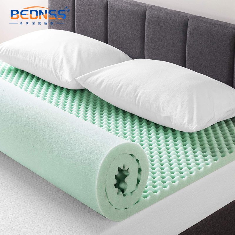 OEM Bed Mattress Topper Pads 2 Inch Egg Crate Cooling Memory Foam Queen King Size Mattress Pad Modern Foam Topper