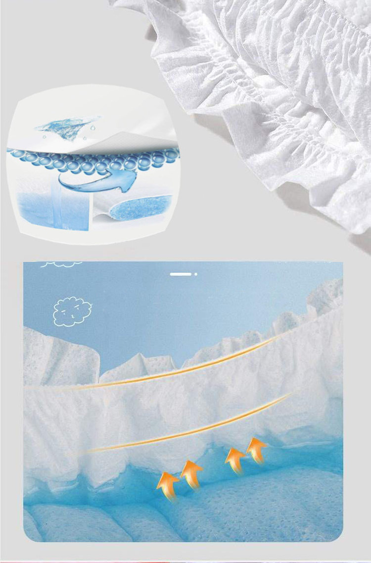 High Quality Wholesale Baby Diaper Pants Comfortable ISO Nappies OEM ODM Disposable Baby Diaper with 5CM Broadening Leakproof