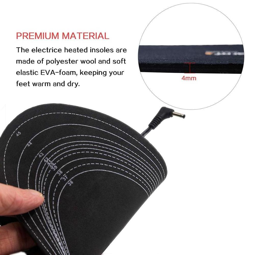 Comfortable Electric rechargeable shoe sole heater safety insoles shoes heat warmer