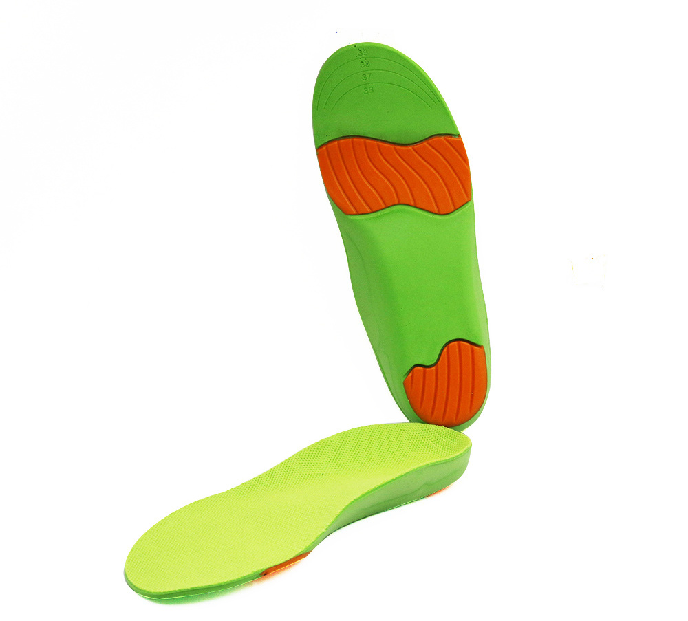 Factory-Made Breathable Latex Memory Foam Insoles Arch Supports Soft Washable Replacement Pu Material Cut to Size for Kids