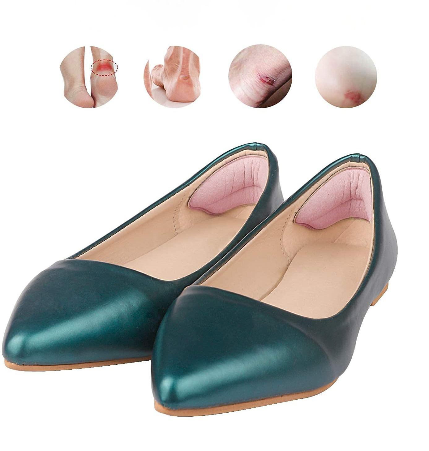 Women High Heel Insoles Heel Grips Liner Cushions Inserts For Loose Shoes Cushion Foot Care Pad