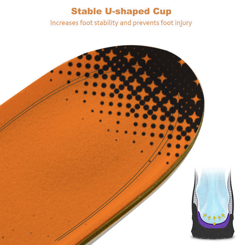 Factory New Sports Massaging Silicone Gel Insoles Relieve Flat Feet Orthotic Sneaker Insole