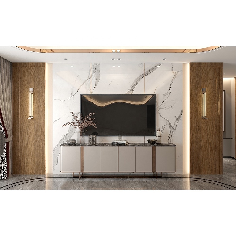 Wholesale pvc marble sheet led tv wpc insulation wall panel designs