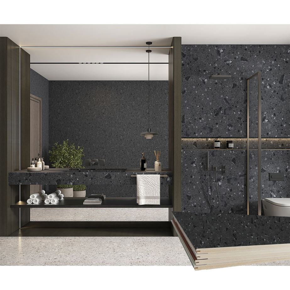 v slit grey color rock series spc pvc waterproof bathroom wall covering panels australia wallpaper surface wallboard