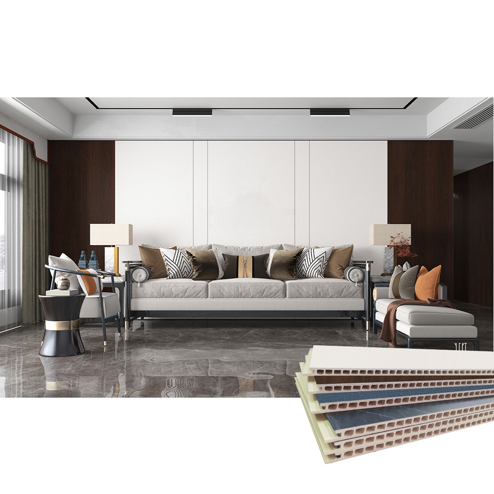 iso beige pvc wpc spc plastic environmental protection wallboard home living room wall panel