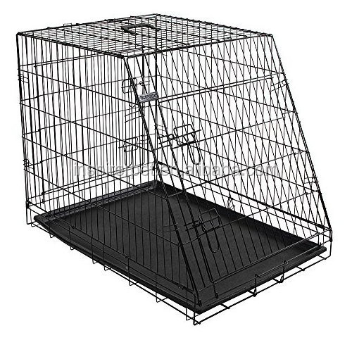 Metal Dog Cage Slant-Front Hatchback Pet Car Cage