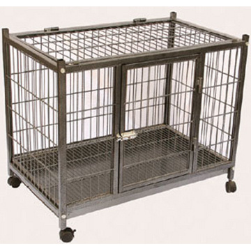 Heavy Duty Metal Tube Dog Cage Crate Wheels