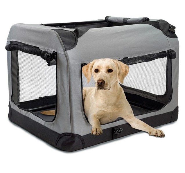 Folding Zippered Vista View House Pet Car Travel Crates Vehicle Folding Soft Collapsible Kennel Portable Dog Carrier Bag for Cat