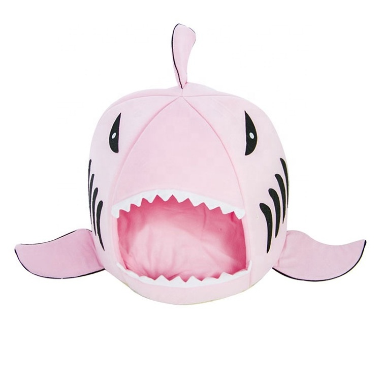 Big Mouth Fish Pet Bed OEM Factory Supply Customization Originality Cute Shark Shape Dog Nest Bed