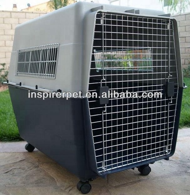 IATA Air Cage Dog Transport Plastic Carton Packing OEM Plastic Toys Solid American Style Sustainable Dog Kennel Plastic Travel