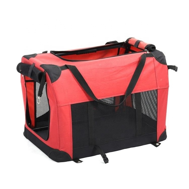 Fashionable Portable Soft Sided Travel Pet Carriers Foldable Dog Car Crate Bicycle Bag Transporting