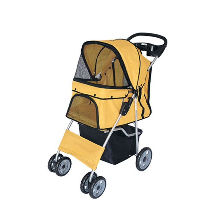 New Camouflage 4 Wheels Pet Dog Cat Stroller Carrier w/RainCover