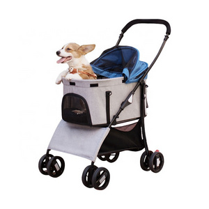 Dog Supplie Double Dog Pet Stroller, Newly Design 4 Wheels Pet Cart Lightweight Buy Best Compact Trolley