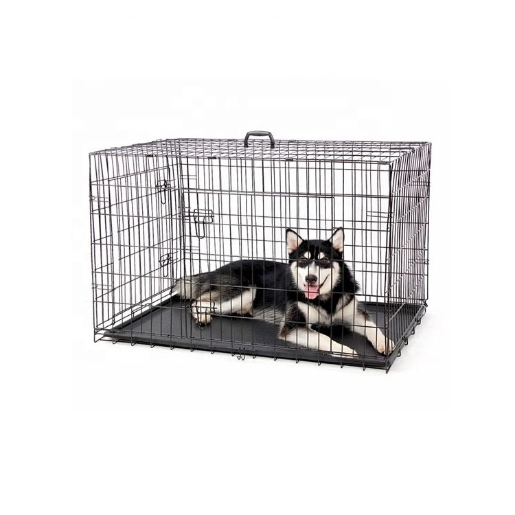 Wholesale High Quality Multiple Sizes Kennel Cheap Metal Foldable Steel Pet Cage Collapsible Dog Cat Rabbit Puppy Folding Crate