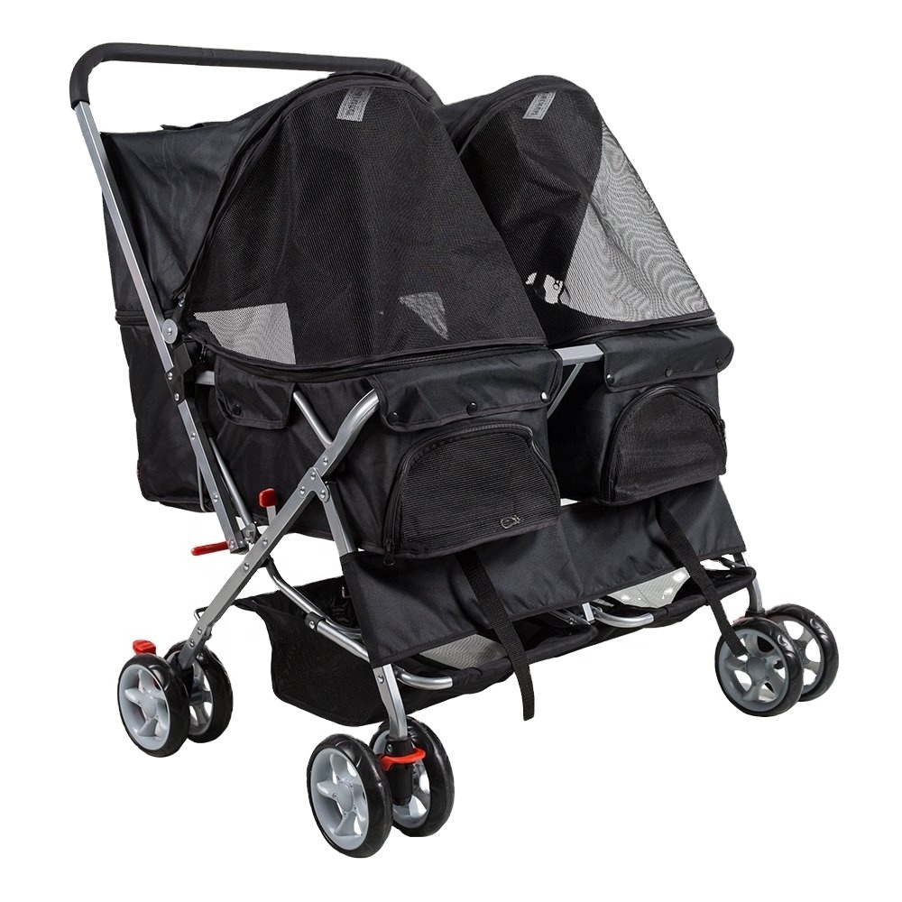 New Arrival Pet Baby Stroller Dog Buggy Double Twin Pet Stroller for Dogs and Cats