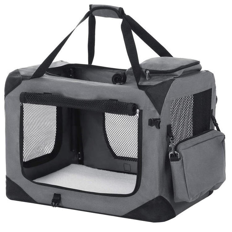 Indoor Outdoor Pet Foldable Collapsible Soft Dog Crate Dog Transport Box for Car, Foldable Cat Dog Travel Carrier Bag