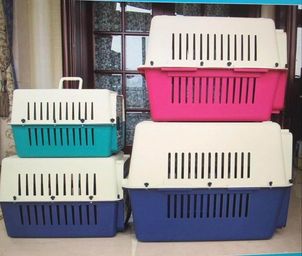 IATA Air Cage Dog Transport Plastic Carton Packing OEM Plastic Toys Solid American Style Sustainable Dog Kennel Plastic Travel