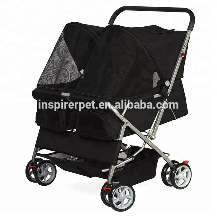 New Arrival Pet Baby Stroller Dog Buggy Double Twin Pet Stroller for Dogs and Cats