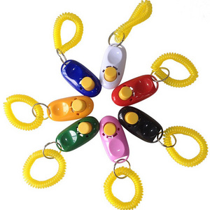 Pet Dog Metal clicker Big Button Dog Training Clicker with Wrist Band