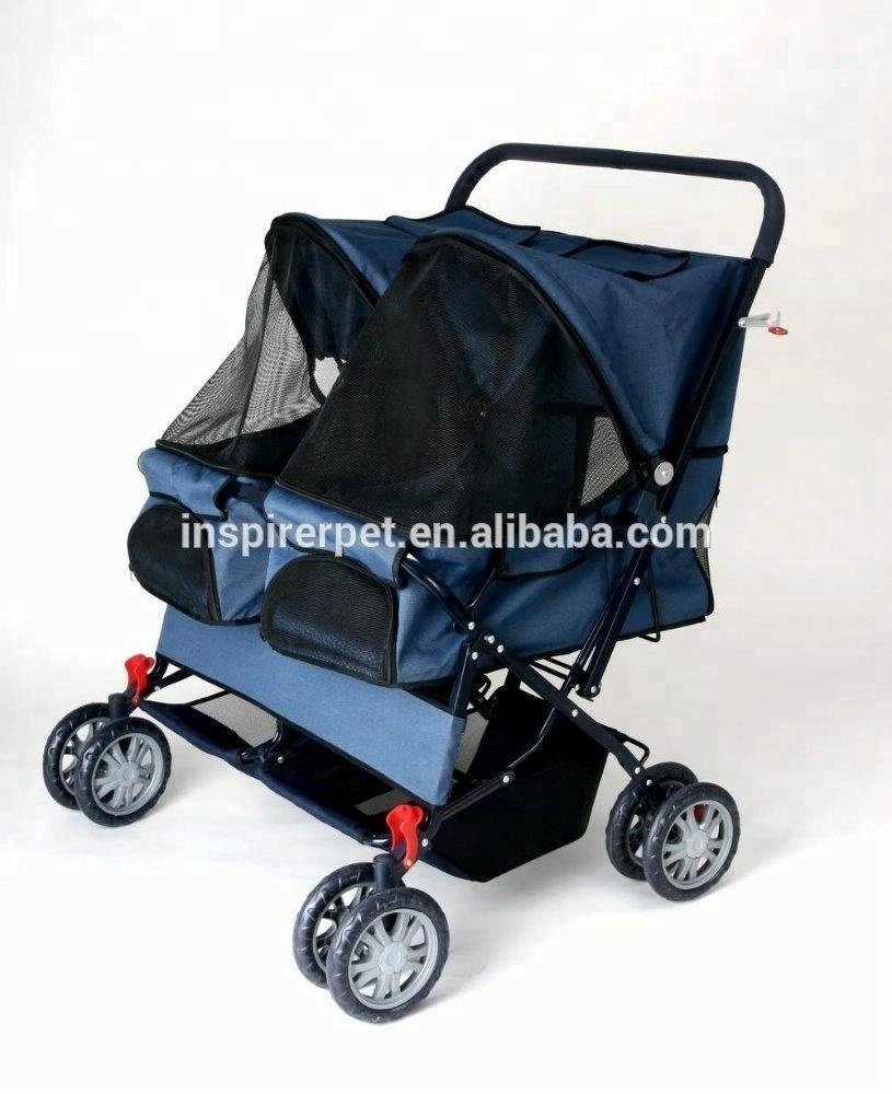 New Arrival Pet Baby Stroller Dog Buggy Double Twin Pet Stroller for Dogs and Cats