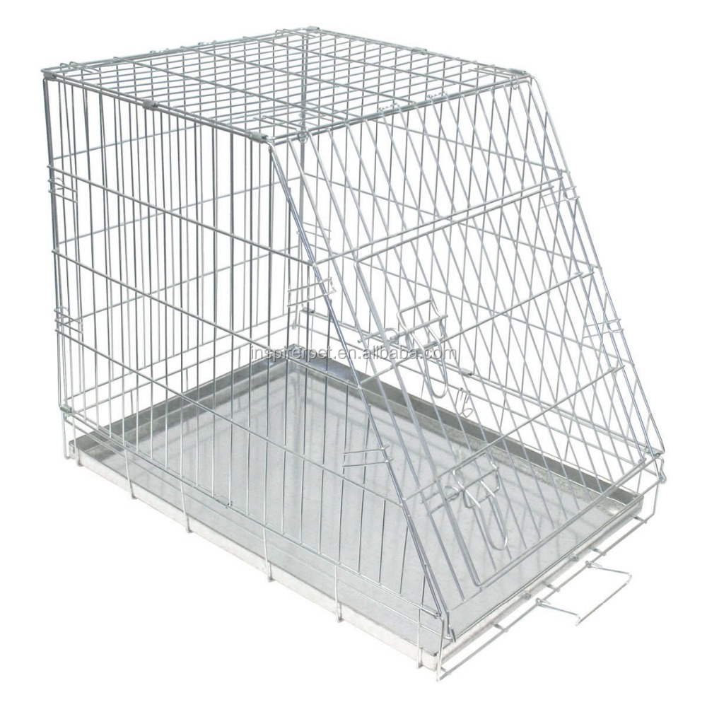 Metal Dog Cage Slant-Front Hatchback Pet Car Cage