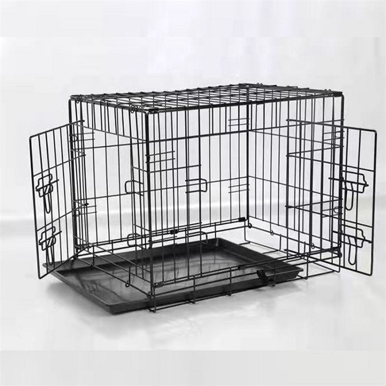 Wholesale High Quality Multiple Sizes Kennel Cheap Metal Foldable Steel Pet Cage Collapsible Dog Cat Rabbit Puppy Folding Crate