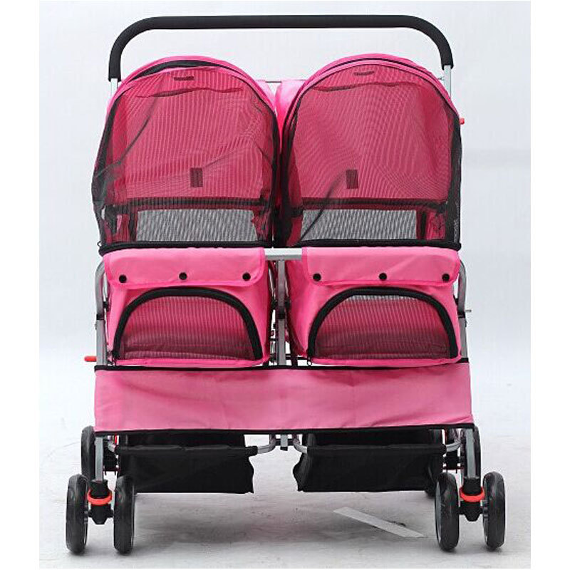 New Arrival Pet Baby Stroller Dog Buggy Double Twin Pet Stroller for Dogs and Cats