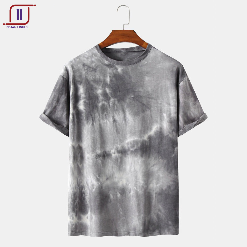 Street Mens Colorful Tie Dye Crew Neck Short Sleeve T-Shirt OEM Service