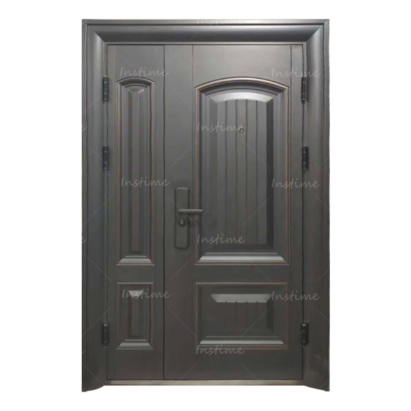 Instime Steel Doors Made In China Elegant Door Design With Biometric Lock Outside Entance Hotel Single Main Cold Rolled  Door