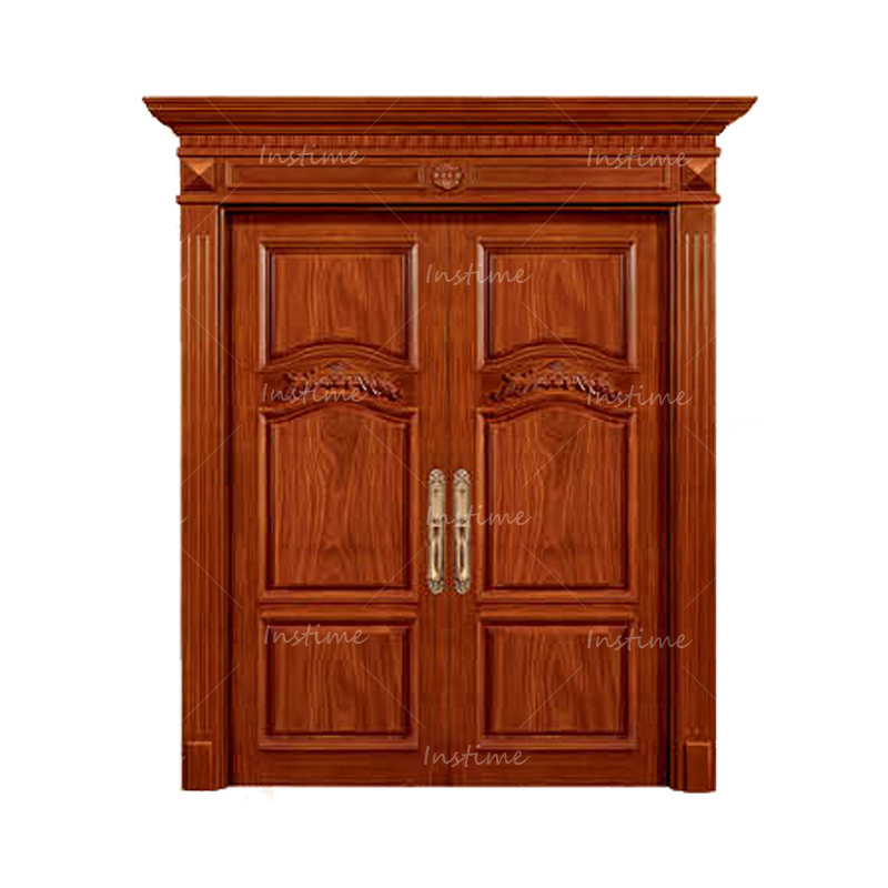 Instime New Design Luxury Good Price High Quality Solid Wooden Door Chinese Style Interior Door For House