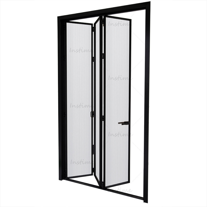 Instime Top Aluminium Cheap Residential Interior Folding Window Aluminum Bi Fold Bifold Aluminum Double Glass Door For Villa