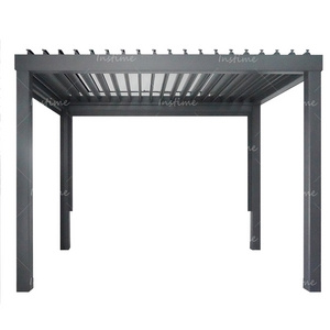 Instime Luxury Outdoor Garden Yard Remote Controls Electric Louvre Roof Aluminum Pergola Waterproof Gazebo