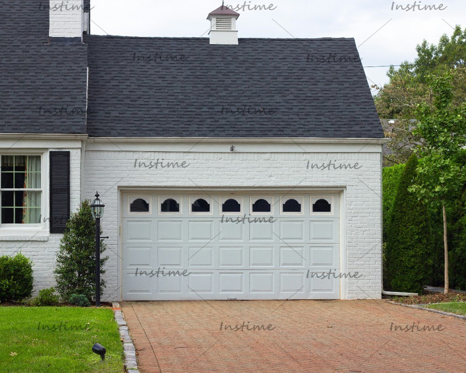 Instime Commercial 12X7 Transparent Or Frosted Motorized Garage Doors For House