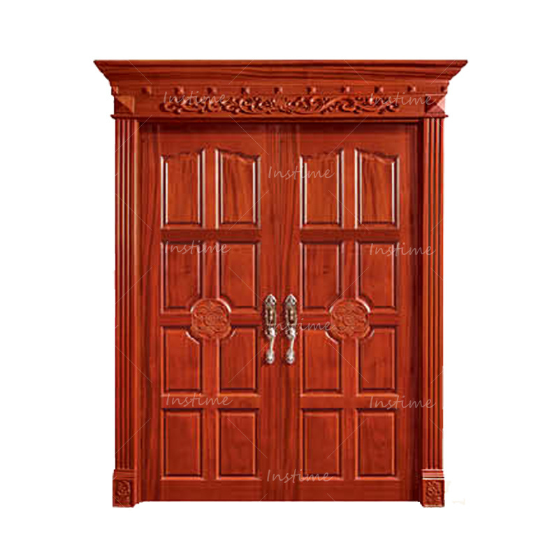 Instime New Design Luxury Good Price High Quality Solid Wooden Door Chinese Style Interior Door For House