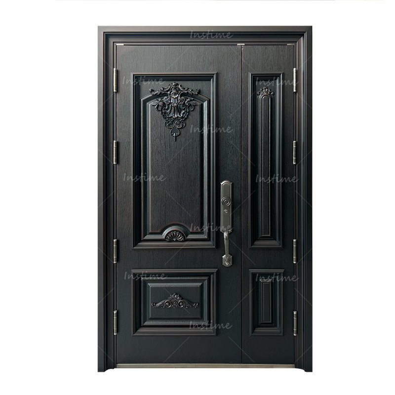 Instime Slovenia The Imperial Palace Pillar Cast Aluminum Bulletproof Main Exterior Entrance Security Steel Door For Villa