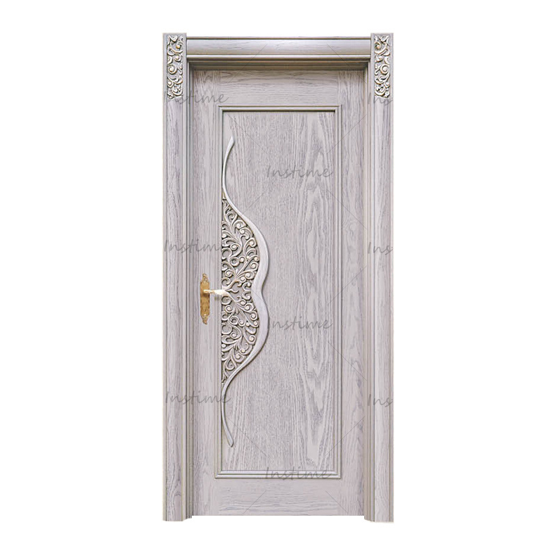 Instime Latest Design Modern Main Entry Entrance Room Security Interior Exterior Solid Wood Door For House Bedroom