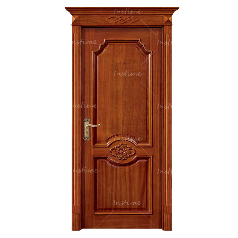 Instime High Quality Cheap And Fine Flush Pvc Mdf Door Wooden Modern Solid Wooden Door Design Swing Wooden Door For villa