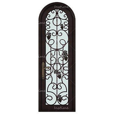 Instime Hot Sale High Quality Simple Modern Design Steel Front Entrance Door Customized Antique Wrought Iron Entry Door