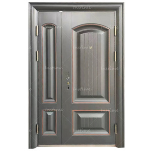 Instime Steel Doors Made In China Elegant Door Design With Biometric Lock Outside Entance Hotel Single Main Cold Rolled  Door